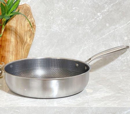 مقلى بطاطا ستانلس ستيل 30سم ثقيل يد طويله k207/6=ض8