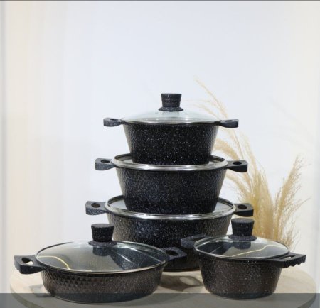 طقم طناجر  جرانيت 5 قطع