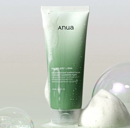 ينظف البشرة( ANUA HertIear Quercetinol F oam CIenser)