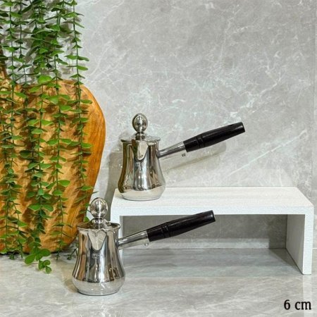 طقم بكارج  2 /  ستانلس ستيل 6سم يد خشب بغطا GF26/67=ب14