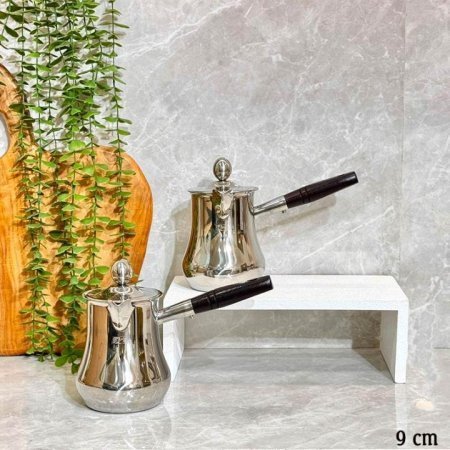 طقم بكرج 2/ ستانلس ستيل 9 سم يد خشب بغطا GF26/71=ب14
