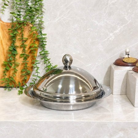 طاجن 30سم ستانلس ستيل فضي ع. كرتونه GF26/76=ب14